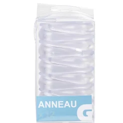 Anneau rideau de douche transparent x12