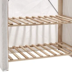 Armoire dressing en bois et housse coton