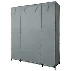 Armoire dressing tissu gris