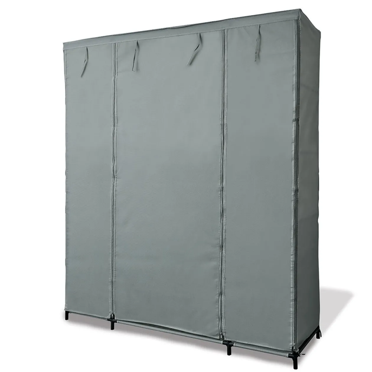 Armoire dressing tissu gris