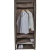 Armoire dressing tissu marron
