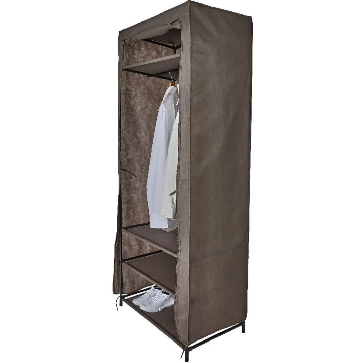 Armoire dressing tissu marron