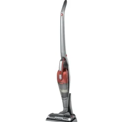 Aspirateur balai sans sac 2 en 1 gris et rouge Homday