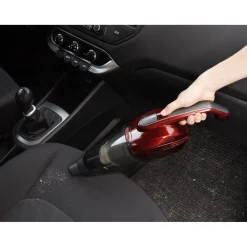 Aspirateur balai sans sac 2 en 1 gris et rouge Homday