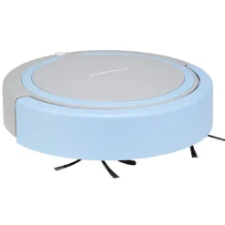 Aspirateur robot Cyclonia rond gris et bleu