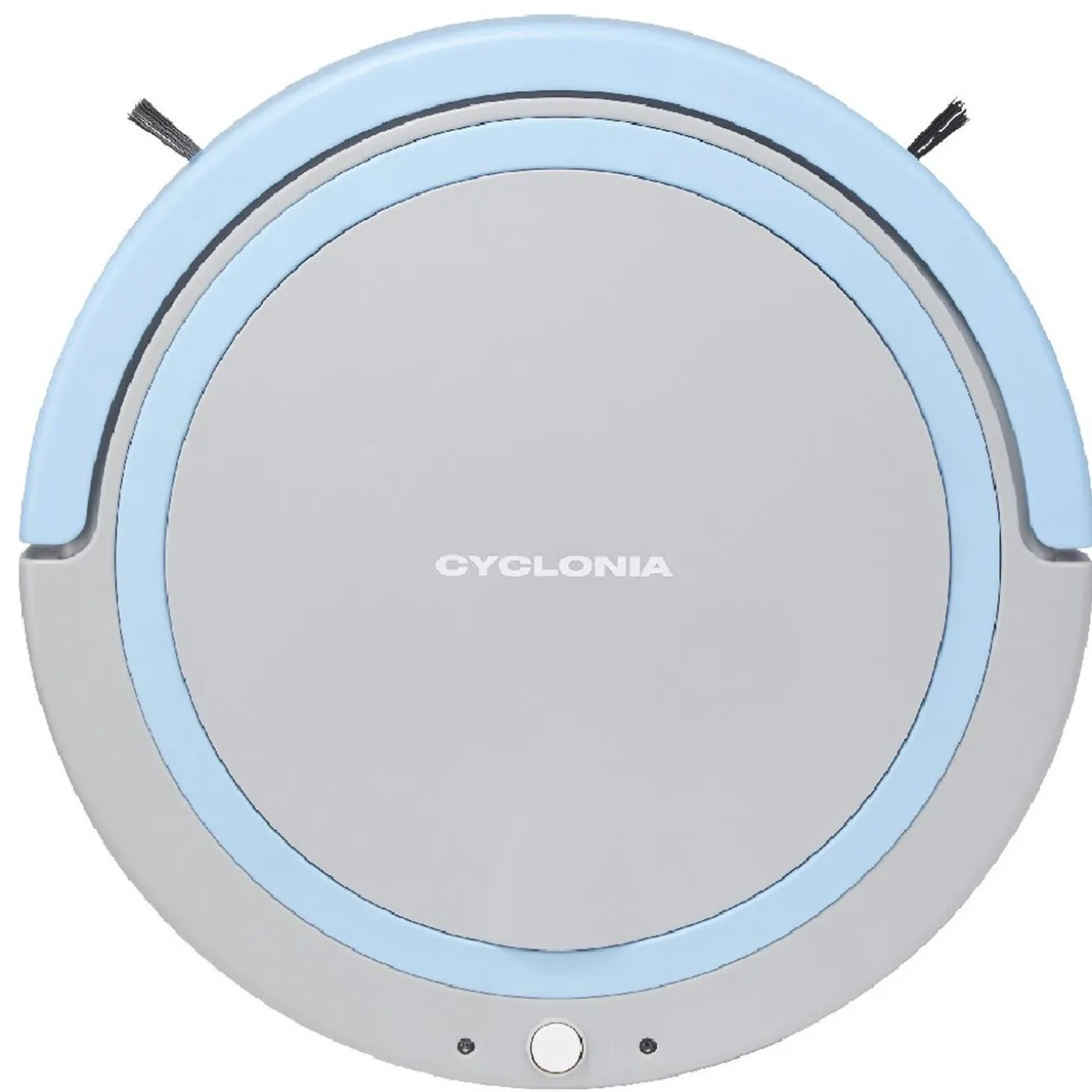Aspirateur robot Cyclonia rond gris et bleu