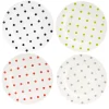 Assiette à dessert à pois colorés x4