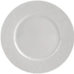 Assiette à dessert blanc effet martelé x4
