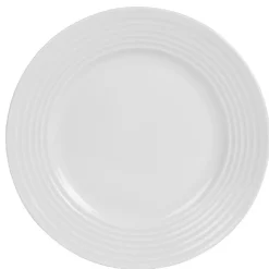 Assiette à dessert blanche bordure à rainures