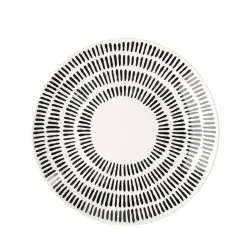Assiette à dessert Dakar en porcelaine blanc et noir Ø19cm