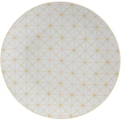 Assiette à dessert design géométrique dépareillé x4