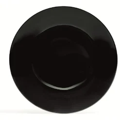 Assiette à dessert en porcelaine décor rayures soleil