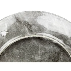 Assiette à dessert en porcelaine décor marbre gris