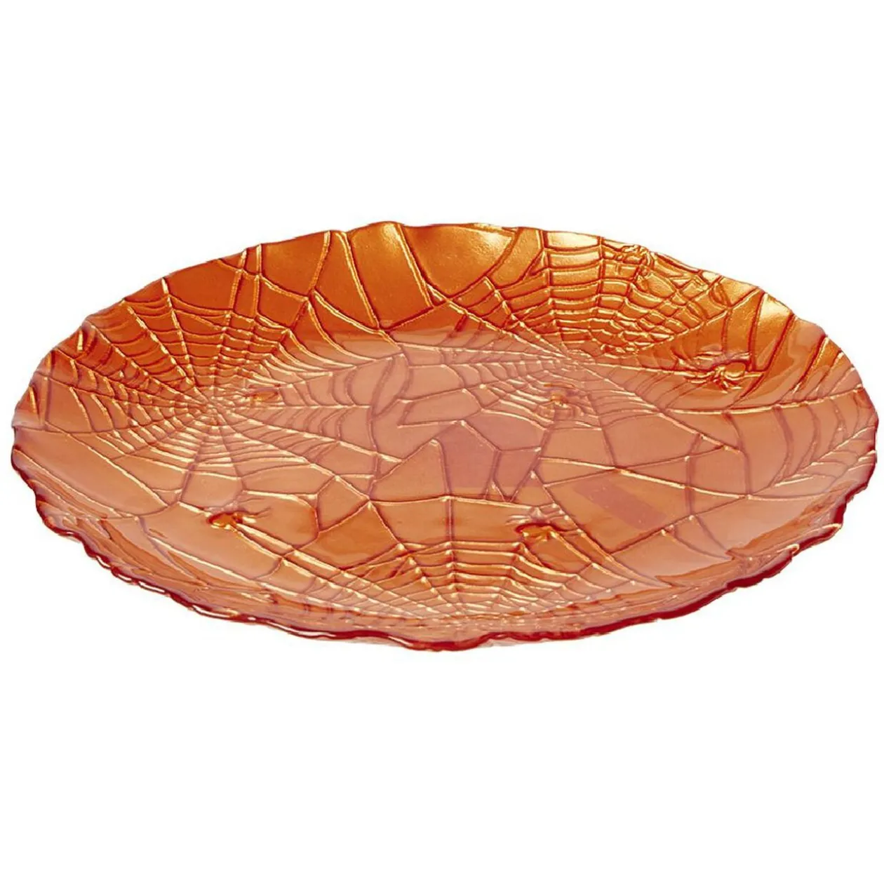 Assiette à dessert en verre Halloween design toile d'araignée Ø21cm