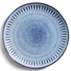 Assiette à dessert grès bleu Ø22cm