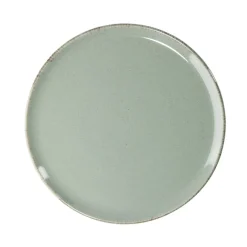 Assiette à dessert Lisbonne en grès vert Ø20,5cm