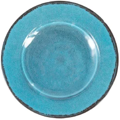 Assiette à dessert mélaminé effet craquelé