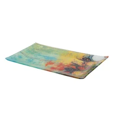 Assiette à dessert rectangulaire design épices