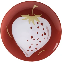 Assiette à dessert ronde Luminarc fraise rouge