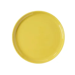 Assiette à dessert ronde Oslo jaune moutarde