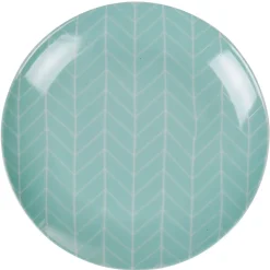 Assiette à dessert vert d'eau collection Crazy