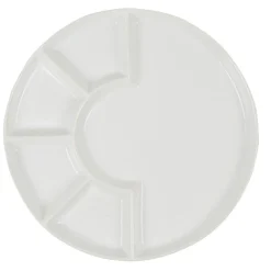 Assiette à fondue barbecue blanche