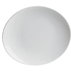 Assiette à steak ronde blanche unie