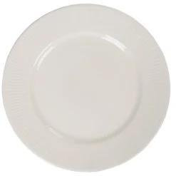 Assiette avec rebord embossé ronde plate blanche