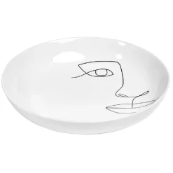 Assiette creuse en porcelaine blanche
