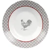 Assiette creuse esprit campagne design poule ø21 cm