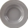 Assiette creuse grise festonnée