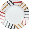 Assiette creuse Luminarc blanc rayures contemporaines Balnea