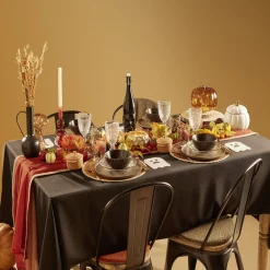 Assiette creuse verre transparent liseré noir Ø23cm