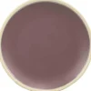 Assiette dessert violette bordure blanche