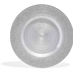 Assiette plate argenté