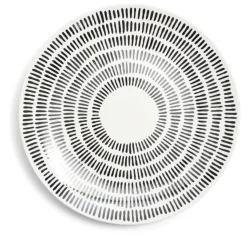 Assiette plate Dakar porcelaine noir et blanc Ø27cm