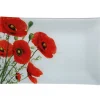 Assiette plate design coquelicot