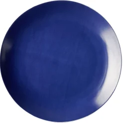 Assiette plate en porcelaine décor bleu Ø 27 cm