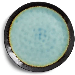 Assiette plate grès vert Ø27,5cm