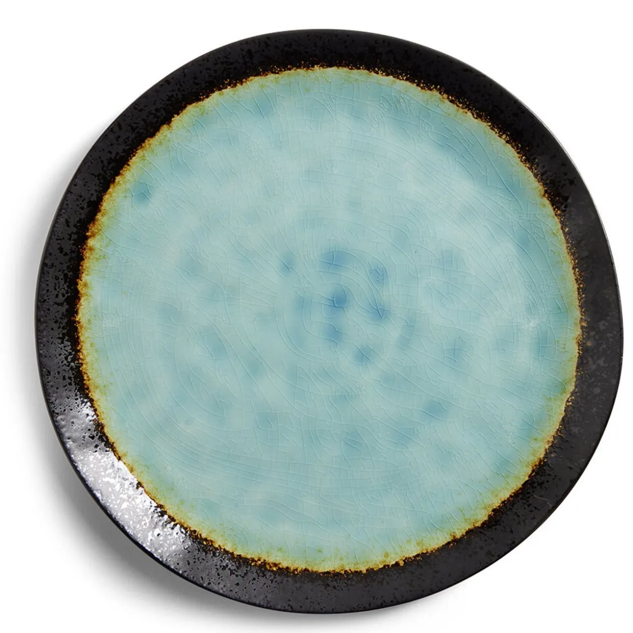 Assiette plate grès vert Ø27,5cm