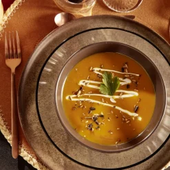 Assiette plate Istanbul en faïence brun Ø28cm