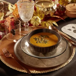 Assiette plate Istanbul en faïence brun Ø28cm