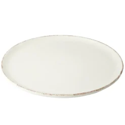 Assiette plate Lisbonne en grès beige Ø27cm