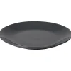 Assiette plate ronde grise unie