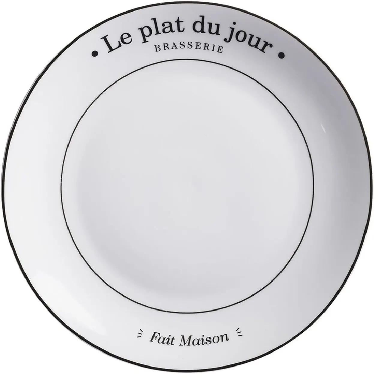 Assiette plate ronde Le plat du jour