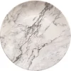 Assiette plate ronde motif marbre gris et blanc