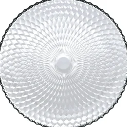 Assiette plate ronde Pampilles blanc transparent Ø 25 cm