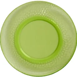 Assiette plate verte martelé x4