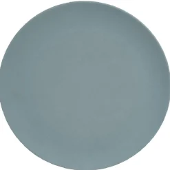 Assiette ronde fibre de bambou unie vert d'eau