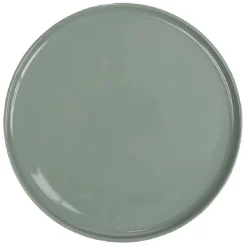 Assiette ronde plate Nordic porcelaine vert